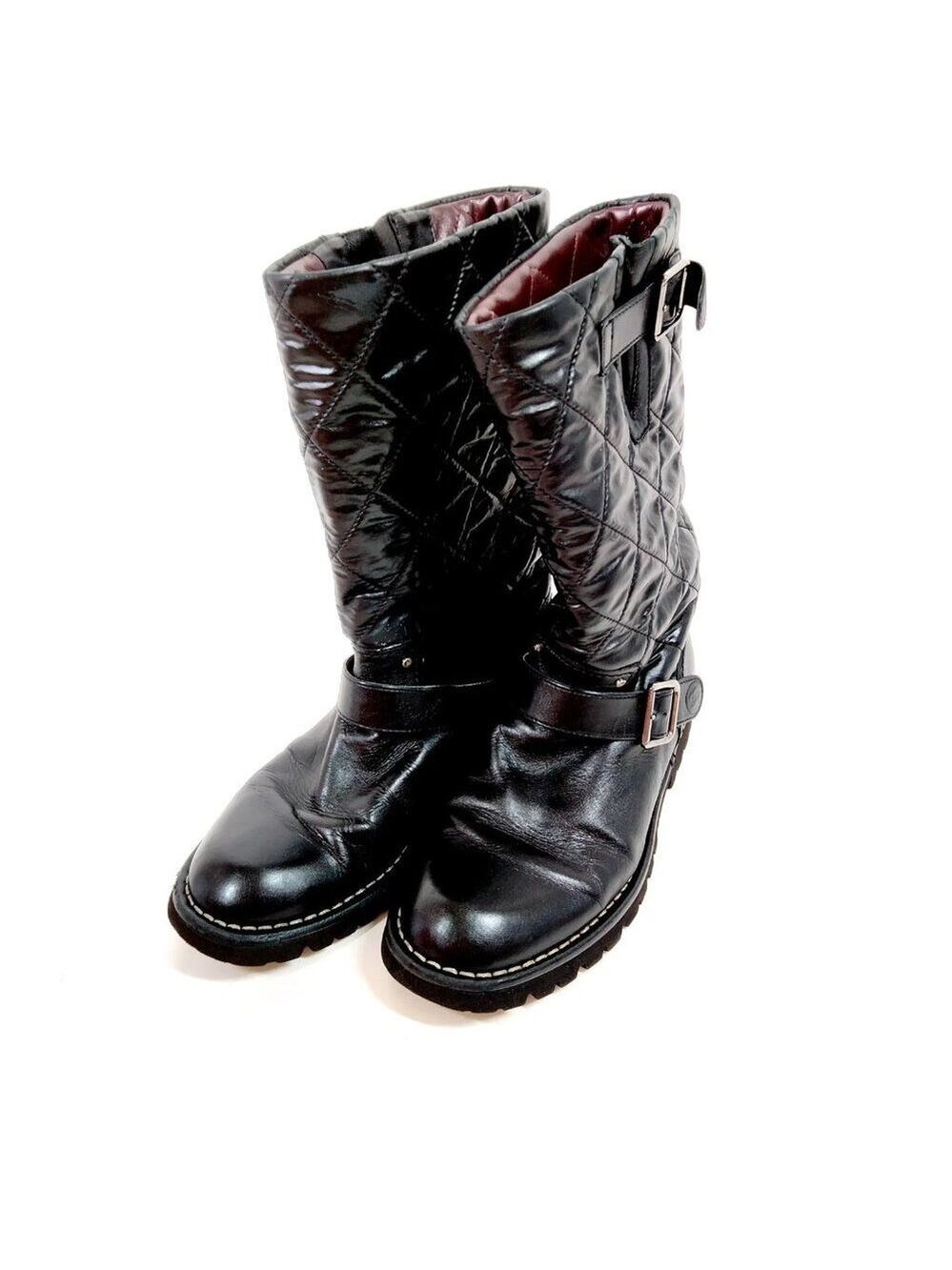 Chanel Boots Women Black Leather (calf) 490-081425
